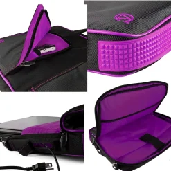 Vangoddy Office Busines Travel 14" Nylon Water Resistant Laptop Bag, Black/Purple (PT_000001247) Sale