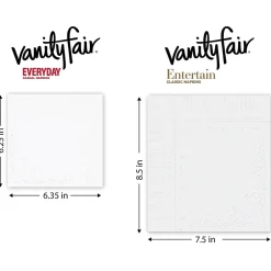 Napkins<Vanity Fair Everyday Luncheon Napkins, 2-Ply, White, 100/Pack (35501)