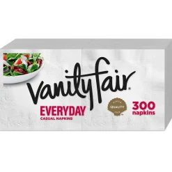 Napkins<Vanity Fair Everyday Luncheon Napkins, 2-Ply, White, 300/Pack (35503/14)