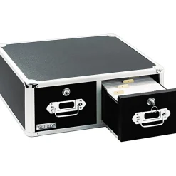 Best ® Locking 4x6 Index Card Cabinet, Double Drawer, Black Index Cards