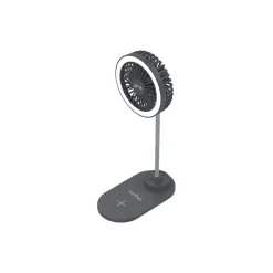 Veho UF-2 Wireless Charging Stand with Fan and LED Light, Gray (VUF-002-UF2)