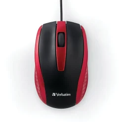 Verbatim 99742 Corded Notebook Optical Wireless Laser Mouse, Red* Ergonomic Mice