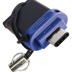 Verbatim 32GB Store 'n' Go Dual USB Flash Drive for USB-C Devices, Blue, 32 GB, USB Type C, USB 3.0, Blue* Usb Flash Drives