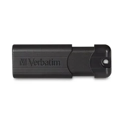 Verbatim PinStripe 32GB USB 3.2 Type A Flash Drive, Black (49317)* Usb Flash Drives