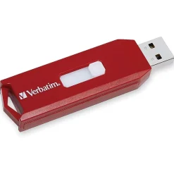 Verbatim Store 'n' Go Dual 64GB USB 2.0 Type A Flash Drive, Red (97005)* Usb Flash Drives