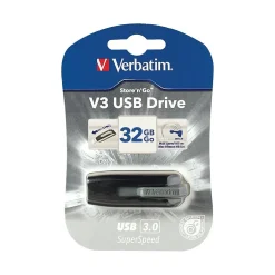 Verbatim Store 'n' Go 32GB USB 3.0 Type A Flash Drive, Black/Gray (49173)* Usb Flash Drives
