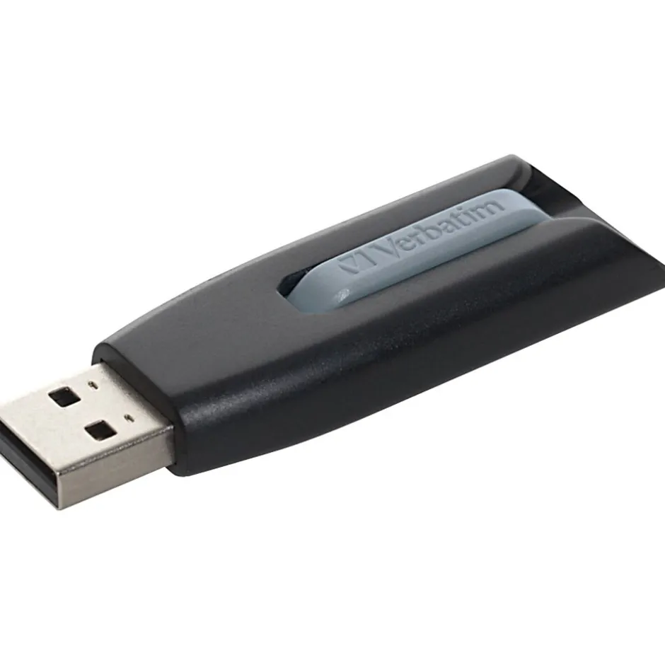 Verbatim Superspeed 16GB USB 3.0 Type A Flash Drive, Black and Gray (49172)* Usb Flash Drives