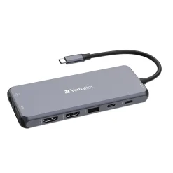Usb Hubs<Verbatim USB-C Pro Multiport Hub 14-Port USB-C Hub, Black (32154)