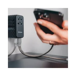 Verbatim UTA-06 Plastic Travel Power Adapter, Black (32121)