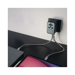 Verbatim UTA-06 Plastic Travel Power Adapter, Black (32121)