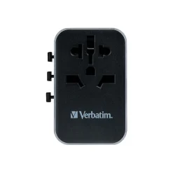 Verbatim UTA-04 Plastic Travel Power Adapter, Black (49546)