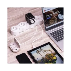 Verbatim UTA-04 Plastic Travel Power Adapter, Black (49546)