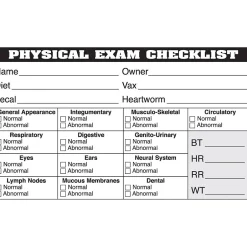 Medical Arts Press Veterinary Examination Medical Labels, Physical Exam Checklist, White, 2.5 x 4 inch, 100 Labels Online