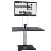 Discount 28" W High Rise™ Electric Single Monitor Standing Desk, Laminate Wood (DC400) Standing Desks