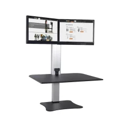 28" W High Rise™ Electric Dual Monitor Standing Desk, Laminate Wood (DC450) Standing Desks