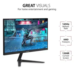 ViewSonic 24" Curved 165Hz LED Gaming Monitor, Black (VX2418C)* Gaming Monitors