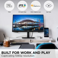 ViewSonic 24" 75Hz LCD Monitor, Black (VA2409M)* Flat Monitors