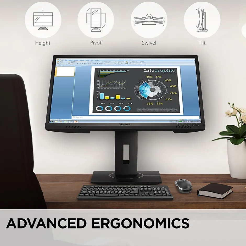 ViewSonic 22" 100Hz LED Monitor, Black (VG2240)* Flat Monitors