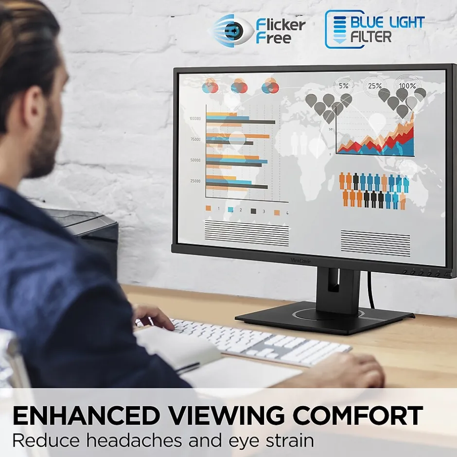 ViewSonic 22" 100Hz LED Monitor, Black (VG2240)* Flat Monitors