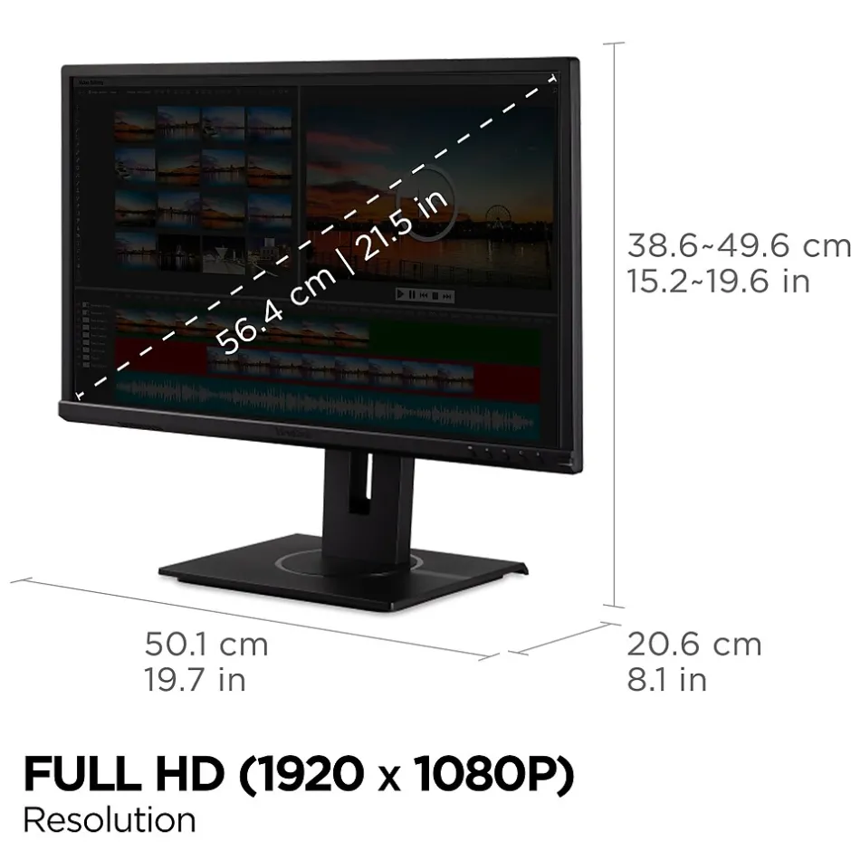 ViewSonic 22" 100Hz LED Monitor, Black (VG2240)* Flat Monitors