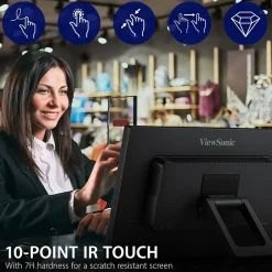 ViewSonic 24" 75Hz LED Touch Monitor, Black (TD2423D)* Flat Monitors