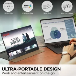 ViewSonic 15.6" 4K Ultra HD 60Hz LED Monitor, Black (VX1655-4K)* Gaming Monitors