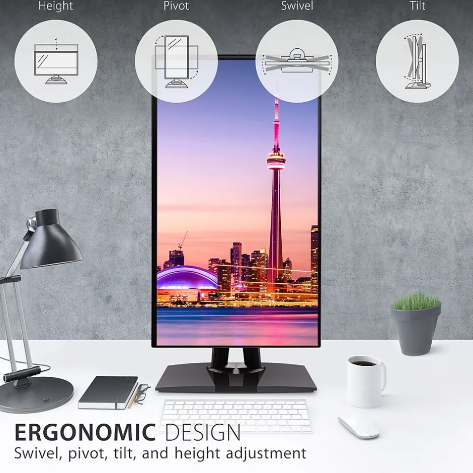 ViewSonic ColorPro 24" 60 Hz LCD Monitor, Black (VP2468A)* Flat Monitors