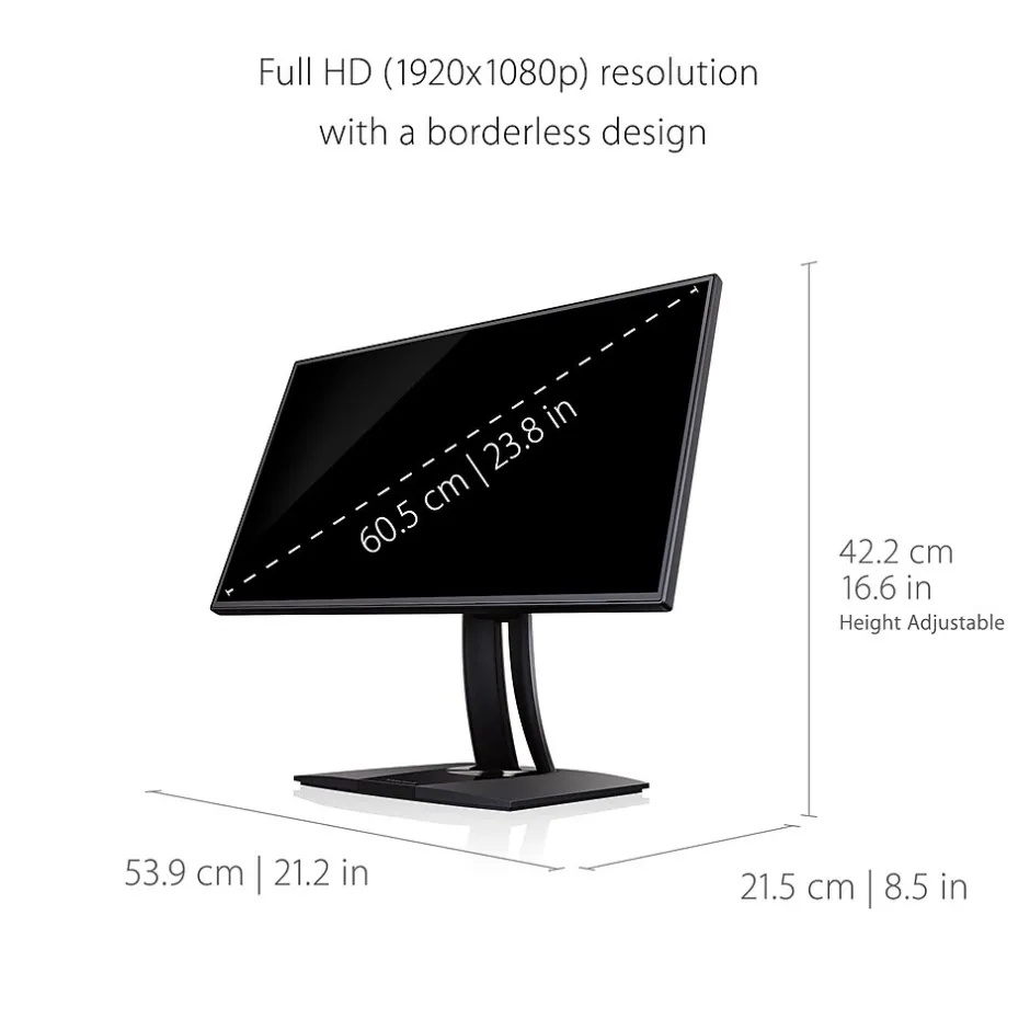 ViewSonic ColorPro 24" 60 Hz LCD Monitor, Black (VP2468A)* Flat Monitors