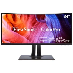 ViewSonic ColorPro 34" Curved 100 Hz LCD Monitor, Black (VP3481A)* Curved Monitors
