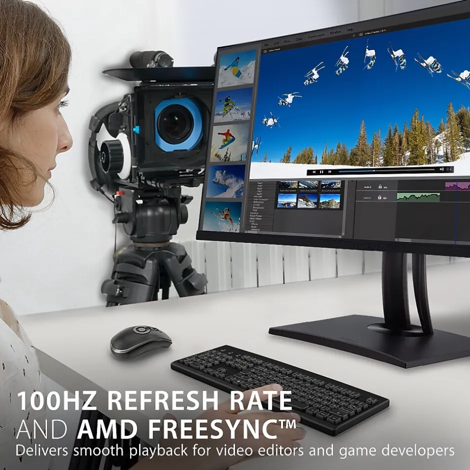 ViewSonic ColorPro 34" Curved 100 Hz LCD Monitor, Black (VP3481A)* Curved Monitors