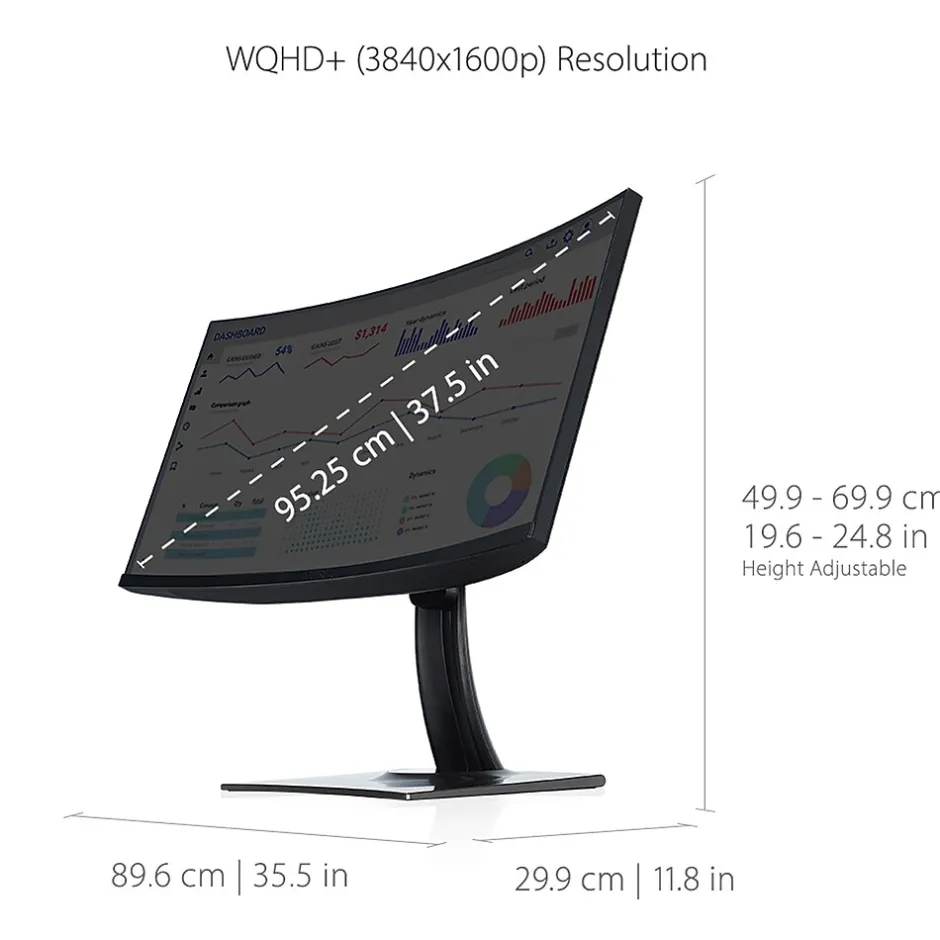 ViewSonic ColorPro 38" Curved 4K Ultra HD 60 Hz LED Monitor, Black (VP3881A)* Curved Monitors