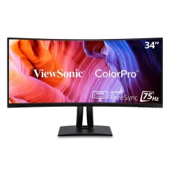 ViewSonic ColorPro 34" Curved 75Hz LED Monitor, Black (VP3456A)* Curved Monitors