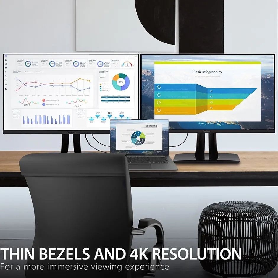 ViewSonic ColorPro 32" 4K Ultra HD 60 Hz LED Monitor, Black (VP3256-4K)* Flat Monitors