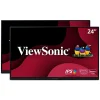 ViewSonic Dual Pack Head-Only 24" 100 Hz LED Monitor, Black (VA2456-MHD_H2)* Gaming Monitors