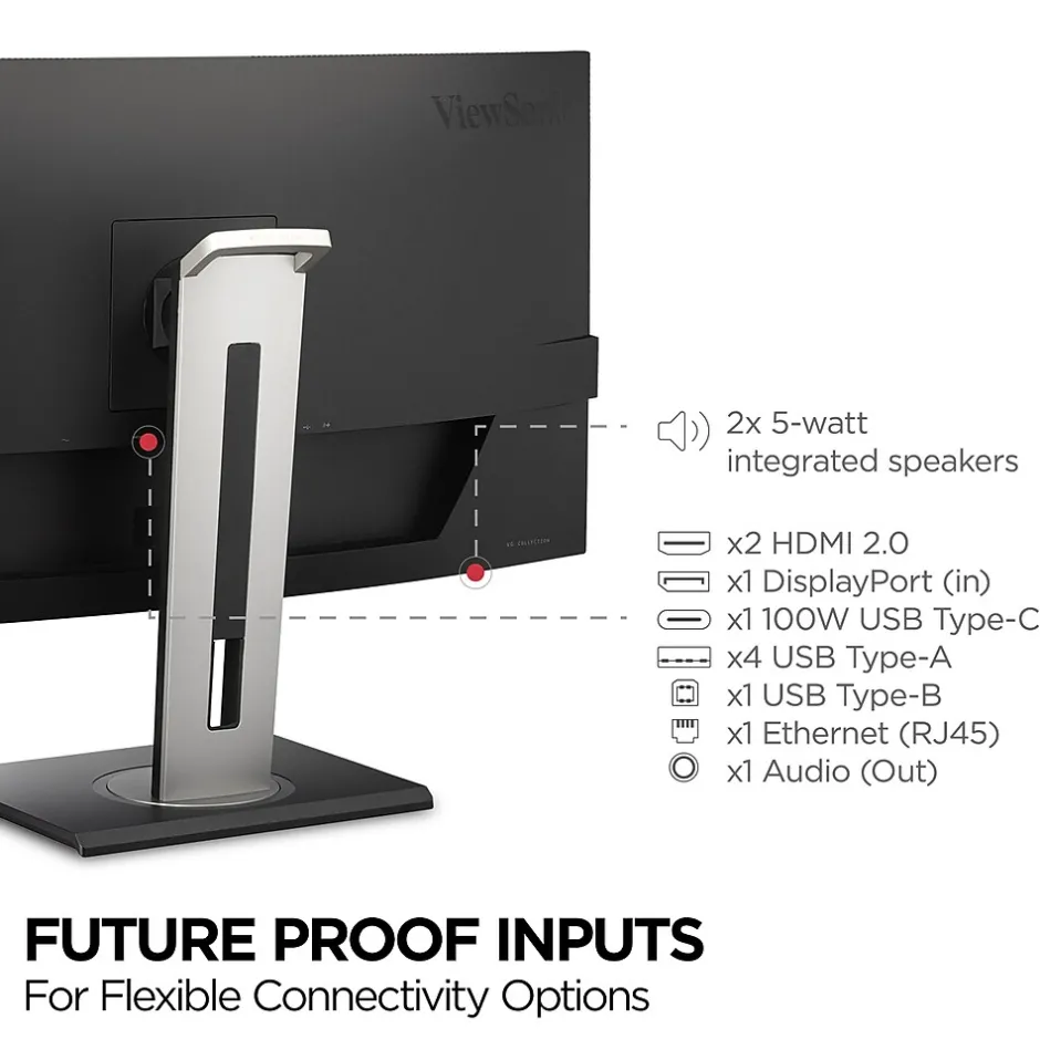 ViewSonic Ergonomic 34" Curved 100Hz LED Monitor, Black (VG3456C)* Curved Monitors