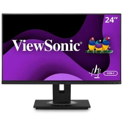 ViewSonic Ergonomic 24" 60Hz LCD Monitor, Black (VG2455)* Flat Monitors