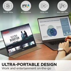 ViewSonic Portable 15.6" 60 Hz LED Monitor, Black (VX1655)* Gaming Monitors