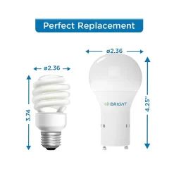 Light Bulbs<Viribright Viripro PRO Pack 8-Watt Cool White LED General-Purpose Bulb, 50/Box (640336-50P)