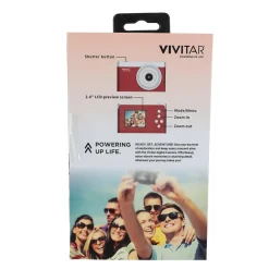 Cameras & Camcorders<Vivitar Point Shoot Digital Camera, Red (VECXX75-RED-T35-6)