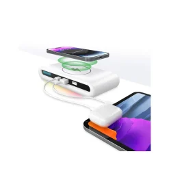 Vivitar Wireless Multi-Charger, USB-A/USB-C, White (PWR6006-WHT-T35-12)