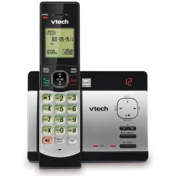 Office Phones & Conferencing<VTech Cordless Phone with Digital Answering, Silver/Black (CS5129)