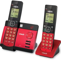 Office Phones & Conferencing<VTech CS5129-26 Cordless Phone, Red/Black (CS5129-26)
