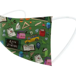 Masks<WeCare Disposable Face Masks, Kids, Assorted Back to School Designs, 50/Pack (WMN100125)