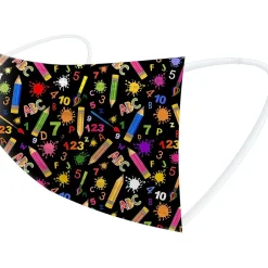 Masks<WeCare Disposable Face Masks, Kids, Assorted Back to School Designs, 50/Pack (WMN100125)