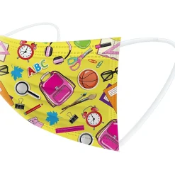 Masks<WeCare Disposable Face Masks, Kids, Assorted Back to School Designs, 50/Pack (WMN100125)