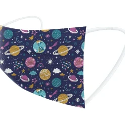Masks<WeCare Disposable Face Masks, Kids, Assorted Planets Print, 50/Pack (WMN100129)