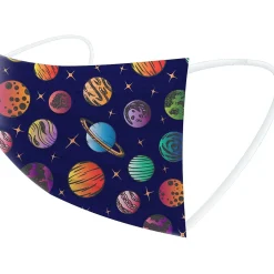 Masks<WeCare Disposable Face Masks, Kids, Assorted Planets Print, 50/Pack (WMN100129)