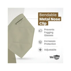 Masks<WeCare Earth Tones Disposable KN95 Fabric Face Masks, One Size, Assorted Colors, 20/Pack (WMN100126)