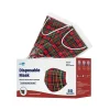 Masks<WeCare Individually Wrapped Disposable Face Mask, Adult, Red Plaid, 50/Box (WMN100050)