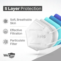 WeCare KN95 Disposable Face Mask, Adult, White, 20/Pack (WMN100002)